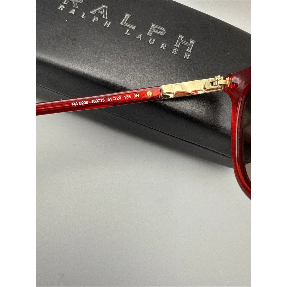 RALPH LAUREN RA5206 RED GRADIENT AUTHENTIC SUNGLASSES 51-20-135LOGO SIDES & CASE